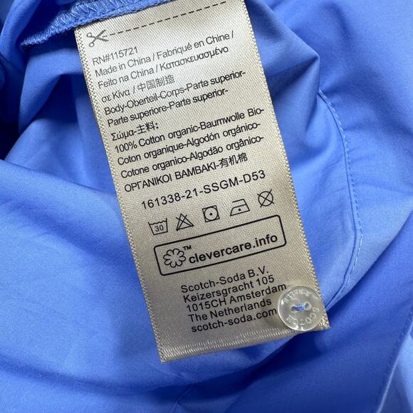 Scotch & Soda Crisp Cotton Ruffle Wrapover Top Girls Size 10 New With Tags - Picture 8 of 11